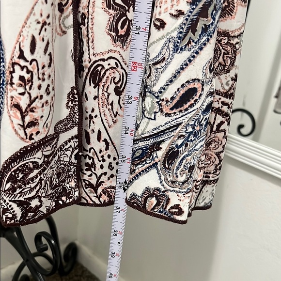 Sami & Jo Paisley Print Dress in Cream, Brown, and Blue - Picture 3 of 8